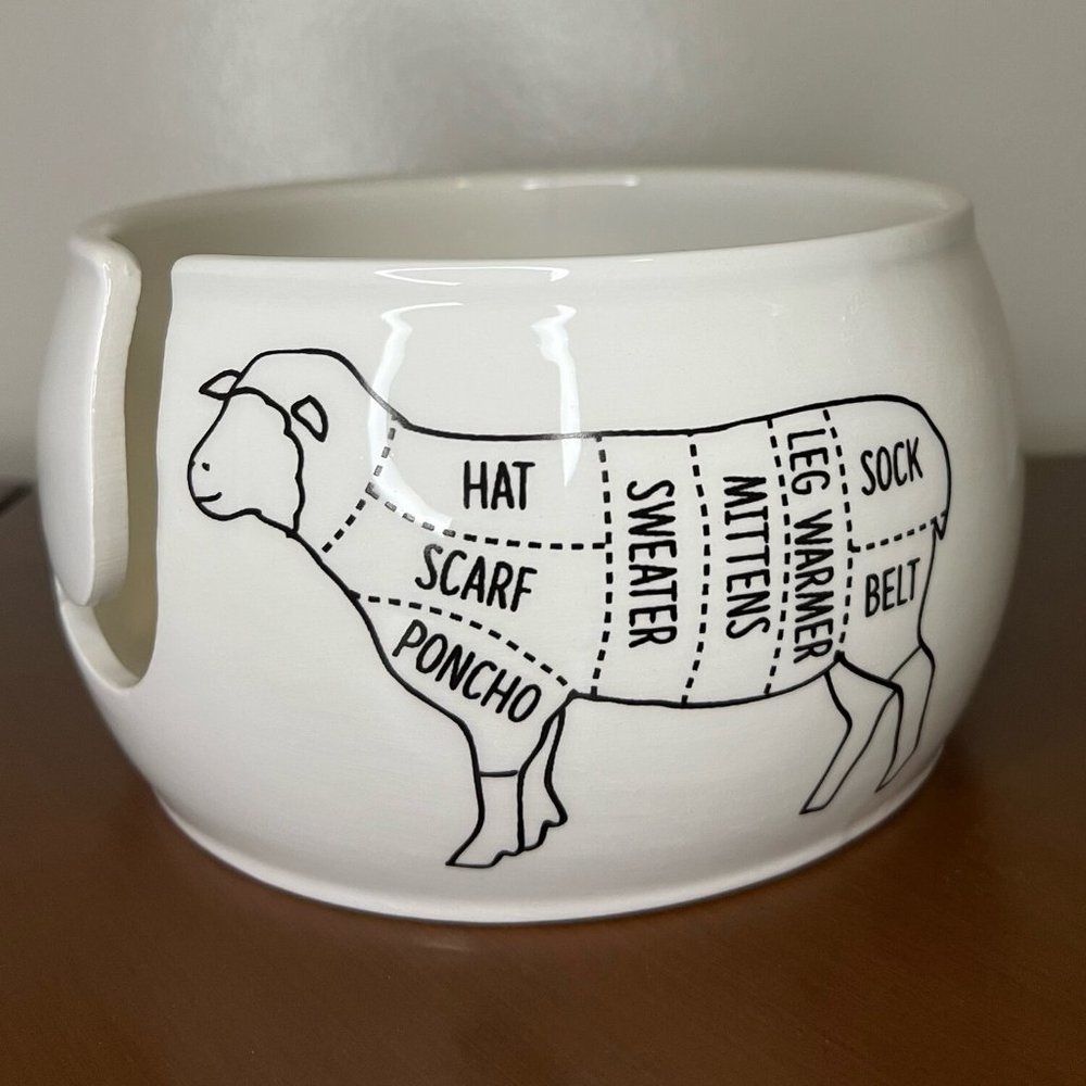 Sheep Parts Yarn Bowl - Picture 3 of 8